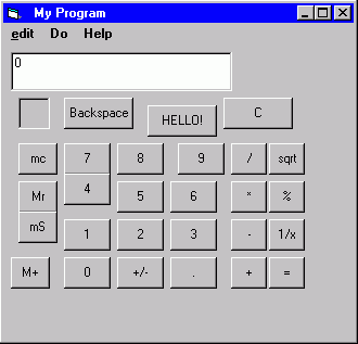 Screen Shot - Odd Version of Calculator