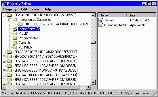 Screen Shot - Registry Editor