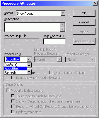 Screen Shot - Procedure Attribues