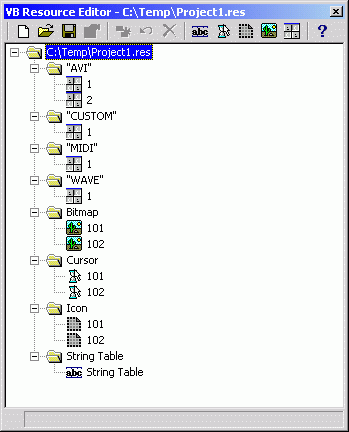 Screen Shot - VB Resource Editor